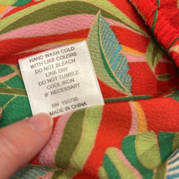 Rose + Olive Tropical Halter‎ Top Blouse XS - Picture 6 of 9